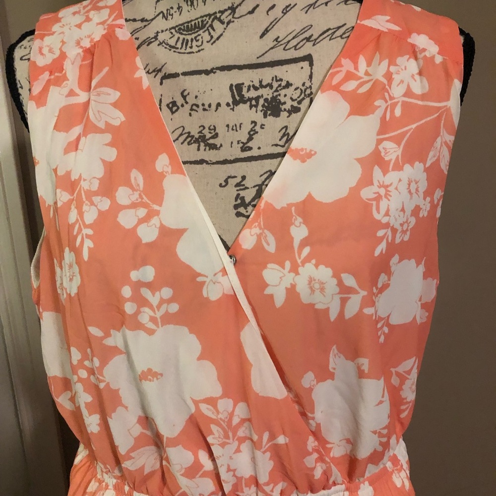 Pink Lily Ocean Sunset Floral Orange Maxi Dress- 2XL. New. Never worn.